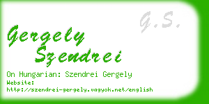 gergely szendrei business card